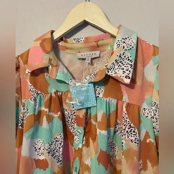 NWT Hayden Abstract Baby Doll Dress - Picture 5 of 6